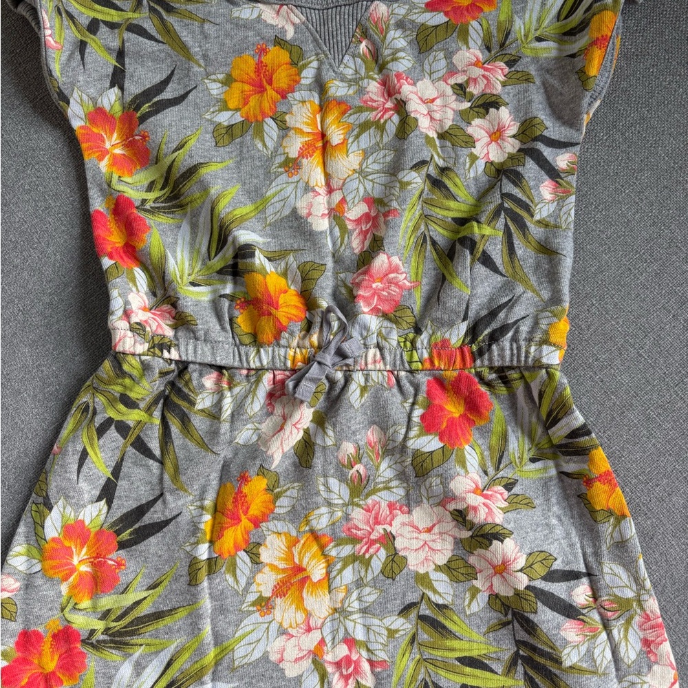 GAP Gray and Yellow Casual Dress with Flattering Silhouette